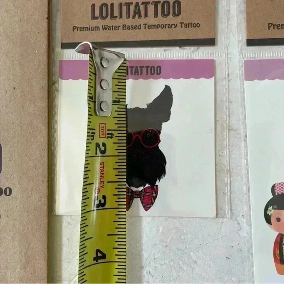 Temporary Tattoos Japanese Kokeshi Dolls and Schnauzer Dog Bundle - NEW - Picture 5 of 9